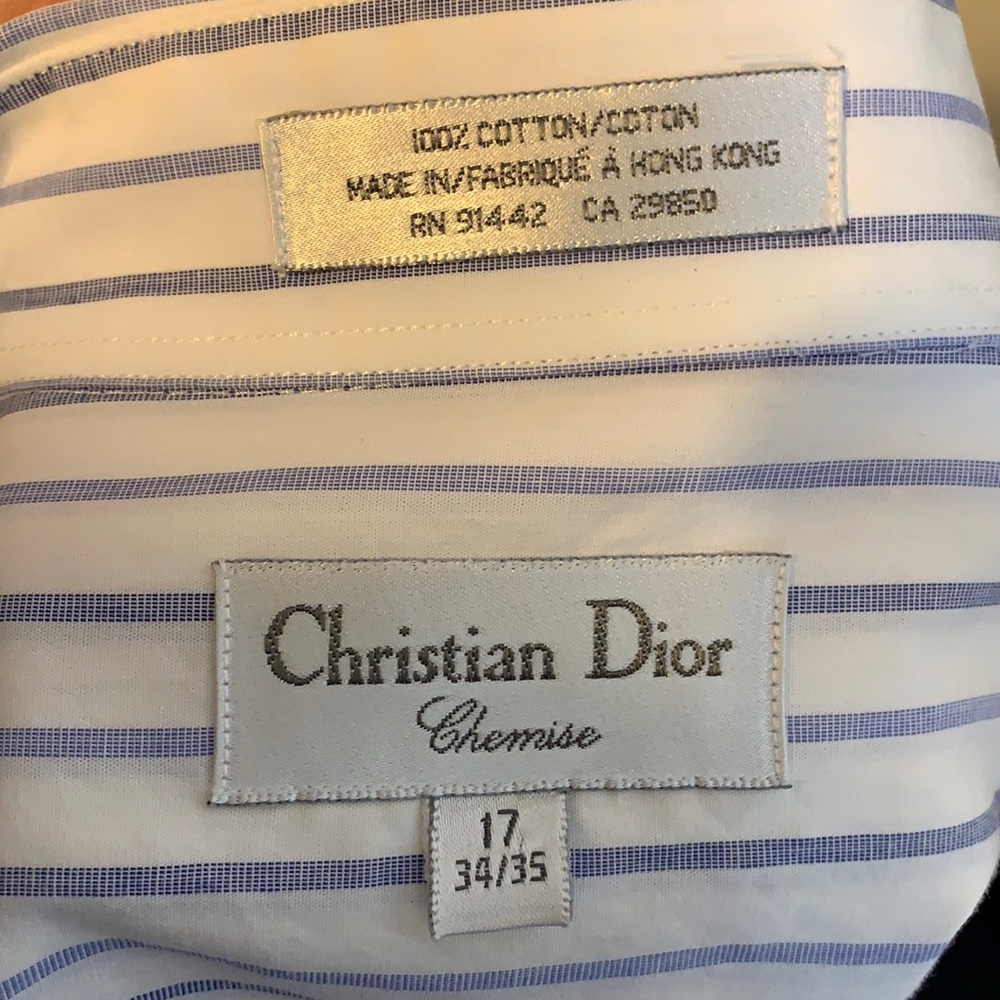 Christian Dior dress shirt size 17 34 x 35